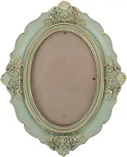[Alipis] Vintage Oval Picture Frame, Antique Ornate 7in Photo Frame Tabletop Wall Hanging Photo Display Frame Gallery Art Picture Frame Decor