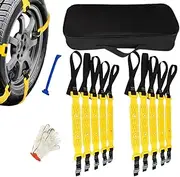Car Tire Snow Chains - Anti Snow Chains Heavy Duty Traction Tire Chains | Sturdy Auto Tire Snow Chains Traction Mud Chains for Car Trucks