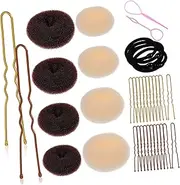NOLITOY 1set Hair Bun Maker Donut Shaped Hair Ties Comfortable and Accessories for Elegant Hairstyles Easy to Use Tools for Women and Girls