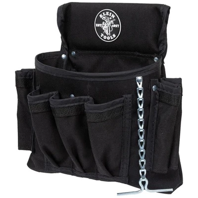 Klein Powerline 19 Pocket Tool Pouch Black Durable Utility Holster For Tools