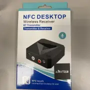 New NFC Desktop Wireless Receiver/BLUETOOTH BT Transmitter Aux RCA Audio Adapter