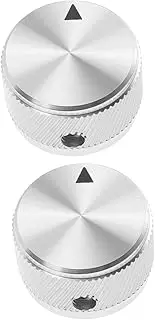 Yardwe 2pcs Guitar Volume Control Knob Durable Aluminum Rotary Knobs for Speaker Replacement Easy to Install with Comfortable Grip