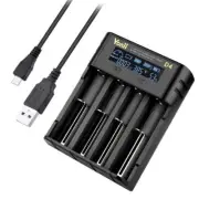 4 Slot Smart Intelligent Battery Charger For 18650 AAA AA 14500 16340 Li-ion