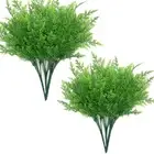 Artificial Ferns Plants, Fake Greenery Plastic Plant Faux Shrub for Indoor Ou...