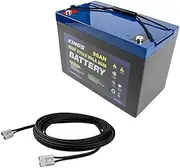 Adventure Kings AGM Deep Cycle Battery 98AH + Solar Extension Lead - 12 Metre