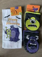 Disney Pixar Monsters Inc Mike and Sulley 2Pack Mini Oven Mitts & kitchen towels