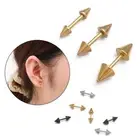 Steel Barbell Earring Rivet Spike Cone Tip Ear Cartilage Stud Tragus Helix Stud
