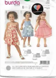 F16 BURDA 9389: GIRL'S DRESS SIZE 2-7 SEWING PATTERN
