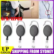 UP 12x Retractable Badge Holder Reel ID Card Business Security Pull Key Tag Clip