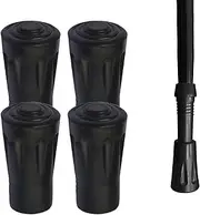 Pack of 4 Rubber buffers for Hiking Poles, Pole caps for Nordic Walking Pads, Pole Protection Made of Rubber, Walking Stick, Rubber Buffer, Asphalt Pads for Standard Hiking Poles, Asphalt,