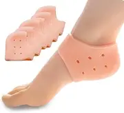 Heel Cups for Heel Pain6 PCS Thick Heel Support for Plantar Fasciitis, Silicone Heel Protector Pads, Heel Cushion for Bone Spur and Heel Spur Pain Relief, Cracked Heels