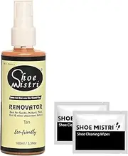 [Shoe Mistri] Shoe Renovator cleaner for Suede, Nubuck, Canvas, Knit and most other absorbent Fabrics (Tan), Tan