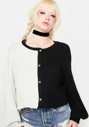 One More Time Two Tone Cardigan