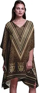 [Phagun] Blue Tribal African Ladies Plus Size Kaftan Summer Wear Beach Coverup Kimono Kaftan
