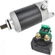 Starter & Relay Compatible With 1986-2012 Kawasaki Compatible With Ninja 250R EX250 1988-1994 Eliminator 250 EL250 21163-1100 21163-1136 21163-1205