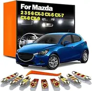 LED Bulbs Interior Map Dome Trunk License Plate Light Kit, For Mazda 2 3 5 6 CX-3 CX-5 CX-7 CX-8 CX-9 CX3 CX5 CX7 CX8 CX9