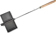 HAWOK Double Jaffle Iron cast iron Pie Cook Broiler Sanwich Maker with Detachable Handle Pre-seasoned