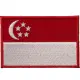 SINGAPORE 新加坡 國旗 刺繡國旗燙布貼 補丁貼 刺繡章 (含背膠) 刺繡燙貼 燙布貼 燙貼布 熨燙布貼 熨燙章 補丁布標＂