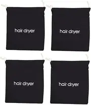 Baluue Embroidered Canvas Bag Travel Hair Dryer Drawstring Pouch Universal Storage Bag for Hair Dryer Durable Lightweight