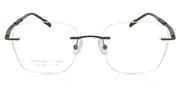 Square Rimless Titanium Men's Glasses Online Grey Size 54 - Lenses Included - Private Health Rebate - Blue Light Block - SmartBuy Collection