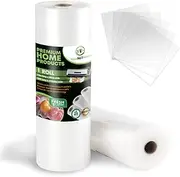 15m x 28cm YourNo1Home Vacuum Sealer Rolls - Use for Meal Prep - Seal a Meal - BPA Free Vacuum Seal Bags - Commercial Grade Food Storage Sealer Rolls - Ideal for Portion Control & Food Storage
