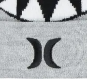 Boys 8-20 Hurley Sharkbait Pom Beanie Hat & Gloves Set Dk Grey Heather