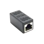 Female to Female LAN Connector Extender RJ45 Internet Adapter Identical Black