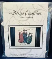 DESIGN CONNECTION COUNTED CROSS STITCH PICTURE KIT - “WHISKERS” CATS - NEW!