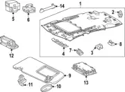Genuine Lexus Sun-Visor 74320-0E230-C0 (for: Lexus)