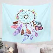 Light Blue Background Dream Catcher Tapestry