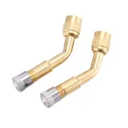 2 pcs 135 Degree Angle Air Tyre Extension Adaptor Long Shank for8114