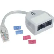 PK4517 Rj45 Splitter Voice To Voice 100Mm Cord 3-U3 Accommodates 2 Services