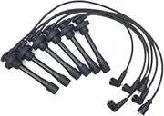 6PCS Ignition System Spark Plug Wire Compatible for Mitsubishi Pajero Montero Car Ignition Coil Wiring Chrysler Cirrus Sebring