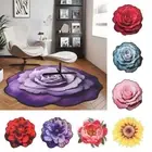 Special-shaped Peony Floor Mat Pastoral Door Gasket Blanket Cloakroom