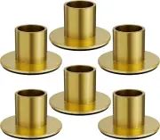 6 Pcs Brass Gold Candlestick Holders, Taper Candle Holders for Table Centerpiece