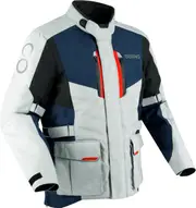 Bering Siberia, textile jacket waterproof , color: Light Grey/Blue/Black/Red , size: XL