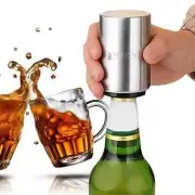 - Push Down Bottle Opener,Automatic Beer/Soda Opener with Magnet Cap Catcher