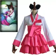 Games LOL Ahri The Nine-Tailed Fox Hanbok Tops Dress Kimono Cosplay Costumes