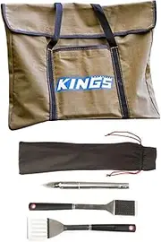 [Adventure Kings] Portable Fire Pit Bag 400GSM+BBQ Tools 3-Pack Sturdy Lightweight