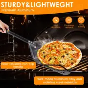 Perforated Pizza Peel 12 Inches Aluminum Pizza Paddle Nonstick Pizza jeaMH