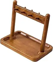 FytStycale Desktop Jewelry and Key Organizer, Nordic Jewelry Holder with Hooks, Wooden Jewelry Stand for Porch, Table, Entryway, Decor, Coffee, as described