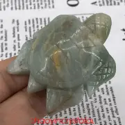 1pc Natural amazonite sea turtles quartz crystal carved skull gem reiki healing