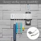 Advanced UV Toothbrush Sanitizer and Automatic Toothpaste Dispenser Combo