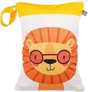 Wet Bags, Nappy Wet Dry Bag Baby Cloth Diapers Bags Waterproof Reusable Wet Bag for Swimsuits Wet Clothes Fox