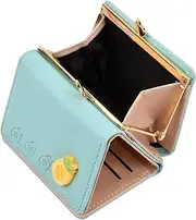 [Generic] Cute Wallet for Women PU Ladies Purse Folding Mini Wallet Multi Functional Off Wallet (Baby Blue, One Size)