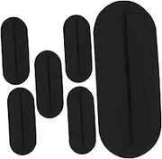 OFFIGAM 6Pcs Mini Silicone Shoulder Pads Non Slip Adhesive Shoulder Enhancers for Women Invisible Gasket for Comfortable Wear for Low Shoulder Support Black