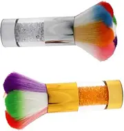 Gogogmee Nail Dust Brush Set Makeup Nail Cleaner for Loose Powder Ergonomic Handle Soft Bristles for Cleaning