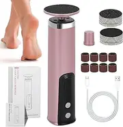 Foot Grinder - 2 in 1 Pedicure Scraper Dead Skin Filer | 360 Degree Rotation Electric Foot Grinder Pedicure Tool for Home and Travel