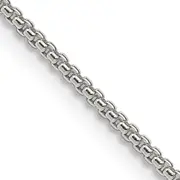 22 Inch Sterling Silver 1.5mm Round Box Chain W/4In Ext.