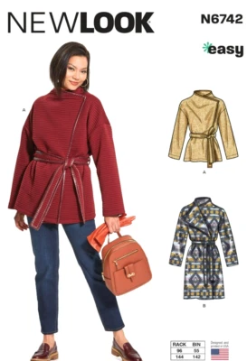 New Look 6742 Misses Jacket and Coat Sewing Pattern Size 6-24 *NEW*